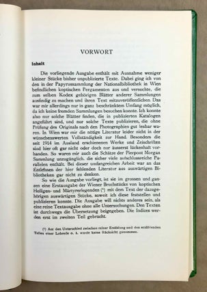 Koptische Heiligen- und Martyrerlegenden. Texte, Übersetzungen und Indices. Erster Teil und zweiter Teil (complete set)