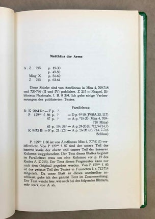 Koptische Heiligen- und Martyrerlegenden. Texte, Übersetzungen und Indices. Erster Teil und zweiter Teil (complete set)