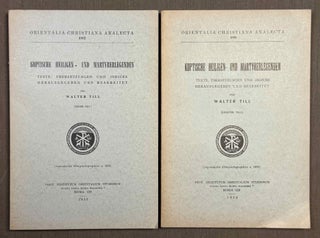 Item #M6948d Koptische Heiligen- und Martyrerlegenden. Texte, Übersetzungen und Indices. Erster...