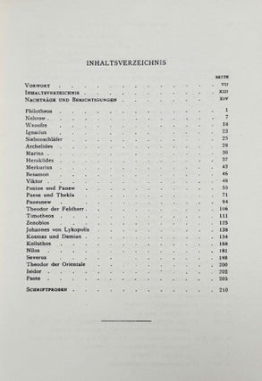 Koptische Heiligen- und Martyrerlegenden. Texte, Übersetzungen und Indices. Erster Teil und zweiter Teil (complete set)