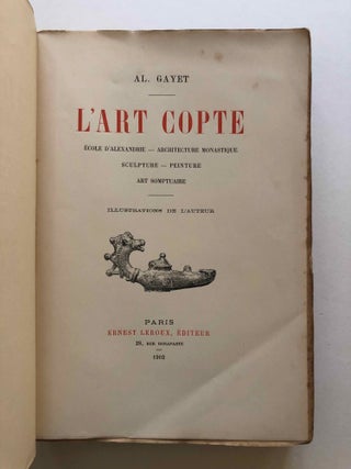 L'art copte. Ecole d'Alexandrie. Architecture monastique. Sculpture. Peinture. Art somptuaire.