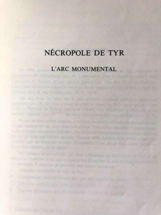Fouilles de Tyr. La Nécropole. Tome 1: L'arc de triomphe. Tomes 2, 3 et 4: Description des fouilles (complete set)[newline]M6950-11.jpg