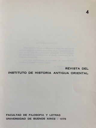 RIHAO 4 (Revista del Instituto de Historia Antigua Oriental, volume 4)[newline]M6969-01.jpg