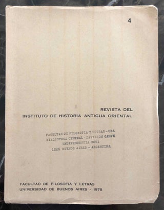 Item #M6969 RIHAO 4 (Revista del Instituto de Historia Antigua Oriental, volume 4). AAE - Journal...[newline]M6969.jpg