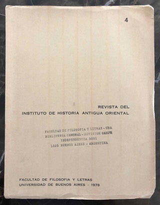Item #M6969 RIHAO 4 (Revista del Instituto de Historia Antigua Oriental, volume 4). AAE - Journal...