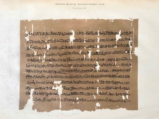 Select Papyri in the Hieratic Character from the Collections of the British Museum (volume I). Part 1: Sallier Papyri No. 1, 2 & 3. Part 2: Anastasi Papyri No. 1, 2, 3, 4. Part 3: Anastasi Papyri No. 5, 6, 7, 8, 9 and Sallier No. 4. Volume II: Papyrus Abbott and d'Orbiney (complete set)