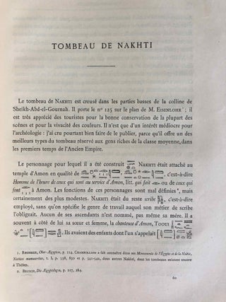 Mémoires publiés par les membres de la mission archéologique française du Caire. Tome V: Tombeaux thébains (complete in 2 volumes).[newline]M6987-36.jpg