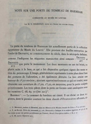 Mémoires publiés par les membres de la mission archéologique française du Caire. Tome V: Tombeaux thébains (complete in 2 volumes).[newline]M6987-38.jpg