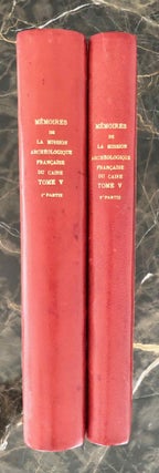 Item #M6987 Mémoires publiés par les membres de la mission archéologique française du Caire....