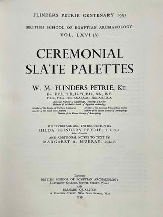 Ceremonial Slate Palettes. Corpus of Proto-Dynastic Pottery.[newline]M7000b-02.jpeg