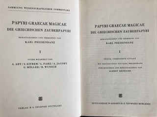 Papyri Graecae Magicae = Die griechischen Zauberpapyri. Volumes I & II (complete set). 8 PAGES IN XEROX.[newline]M7008-03.jpg