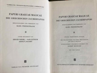 Papyri Graecae Magicae = Die griechischen Zauberpapyri. Volumes I & II (complete set). 8 PAGES IN XEROX.[newline]M7008-17.jpg