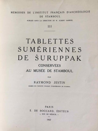 Tablettes sumériennes de Suruppak conservées au musée de Stamboul