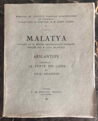 Item #M7016 Malatya: Fouilles de la Mission Archéologique Française. Tome 1,1: Arslantepe, La...[newline]M7016.jpg