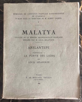 Item #M7016 Malatya: Fouilles de la Mission Archéologique Française. Tome 1,1: Arslantepe, La...