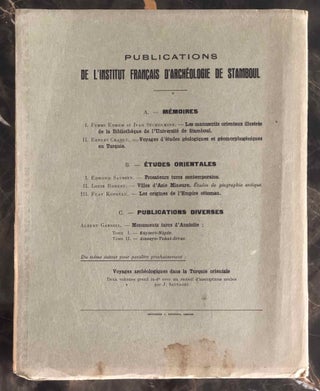 Voyages d'Etudes Géologiques et Géomorphogéniques en Turquie