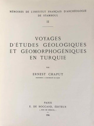Voyages d'Etudes Géologiques et Géomorphogéniques en Turquie