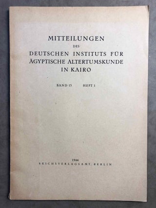 Item #M7030 Untersuchungen zur Phraseologie der ägyptischen Inschriften des Alten Reiches. EDEL...