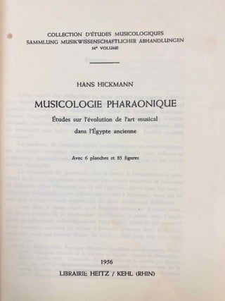 Musicologie pharaonique: &eacute;tudes sur l'&eacute;volution de l'art musical dans l'&Eacute;gypte ancienne[newline]M7037-04.jpg