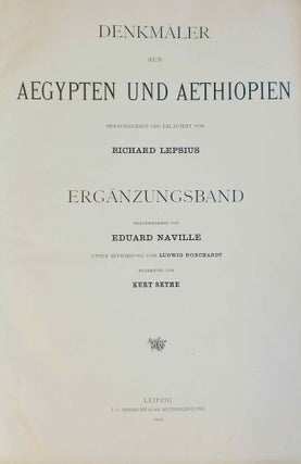 Denkmäler aus Aegypten und Aethiopien. Band XIII: Ergänzungsband.