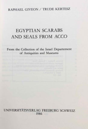 Egyptian scarabs and seals from Acco from the collection of the Israel Department of Antiquities and Museums[newline]M7062-02.jpg