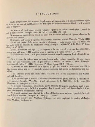 Onomasticon alterum papyrologicum. Supplemento al Namenbuch di F. Preisigke. Serie papirologica II/1-4.[newline]M7063-03.jpg