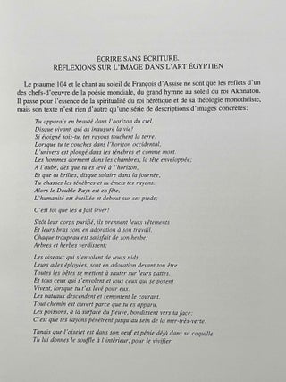 La peinture égyptienne ancienne. Un monde de signes à préserver.