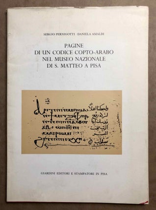 Item #M7083 Pagine di un codice copto-arabo nel Museo nazionale di S. Matteo a Pisa. PERNIGOTTI...[newline]M7083.jpg