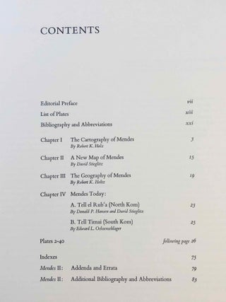 Mendes I & II, with: Addenda and Errata & Additional Bibliography and Abbreviations, loosely added (complete set)[newline]M7087-04.jpg