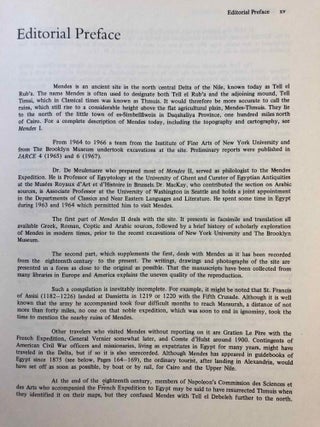 Mendes I & II, with: Addenda and Errata & Additional Bibliography and Abbreviations, loosely added (complete set)[newline]M7087-24.jpg