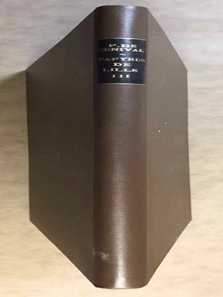 Item #M7088 Papyrus démotiques de Lille (III). CENIVAL Françoise, de