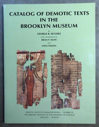 Item #M7089 Catalog of Demotic Texts in the Brooklyn Museum. HUGHES George Robert[newline]M7089.jpg