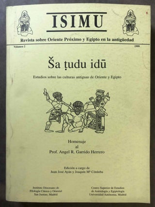 Item #M7091 ISIMU (Revista sobre Oriente Próximo y Egipto en la antigüedad), vol. 2. Sa tudu...