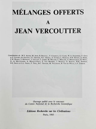 Mélanges offerts à Jean Vercoutter[newline]M7098a-01.jpeg