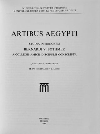 Artibus Aegypti. Studia in honorem Bernardi V. Bothmer a collegis amicis discipulis conscripta.[newline]M7099b-01.jpeg