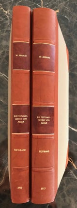 Item #M7102 Die Festungswerke von Assur. Text- und Tafelband (complete set). ANDRAE Walter