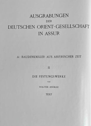 Die Festungswerke von Assur. Text- und Tafelband (complete)[newline]M7102c-01.jpeg