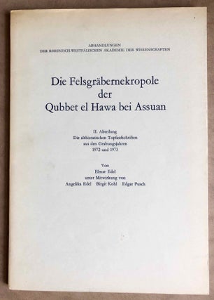 Item #M7112 Die Felsgräbernekropole der Qubbet el Hawa bei Assuan. 2. Abteilung, Band I: Die...