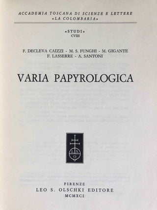 Varia papyrologica