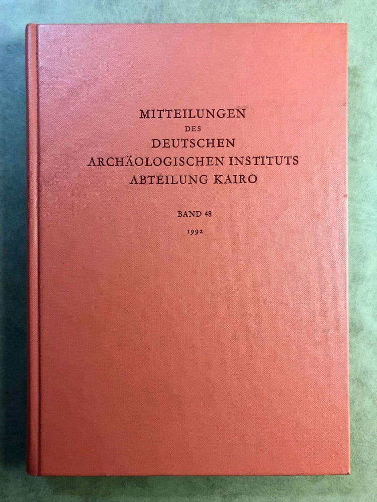 Item #M7134 Mitteilungen des Deutschen Archäologischen Instituts Abteilung Kairo (MDAIK). Band 48 (1992). AAE - Journal - Single issue.[newline]M7134.jpg