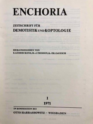 Enchoria. Zeitschrift für Demotistik und Koptologie. Band I (1971)[newline]M7135-01.jpg