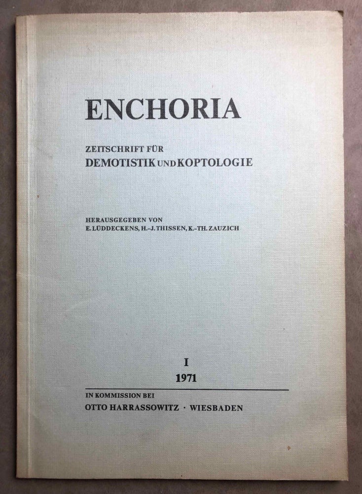 Item #M7135 Enchoria. Zeitschrift für Demotistik und Koptologie. Band I (1971). AAE - Journal - Single issue.[newline]M7135.jpg