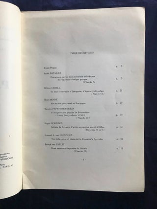 Recherches de papyrologie. Tomes I, II, III & IV (all published, complete set)[newline]M7139-02.jpg