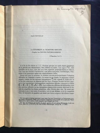 Recherches de papyrologie. Tomes I, II, III & IV (all published, complete set)[newline]M7139-06.jpg