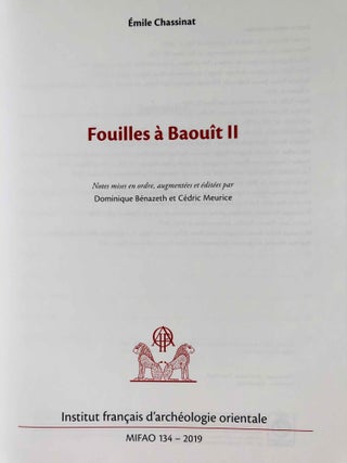 Fouilles &agrave; Baou&icirc;t. Tome II.[newline]M7145b-01.jpg