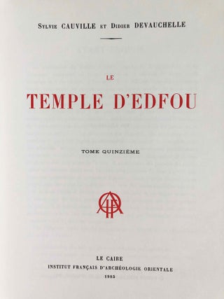 Le temple d'Edfou. Tome XV.[newline]M7147a-01.jpg