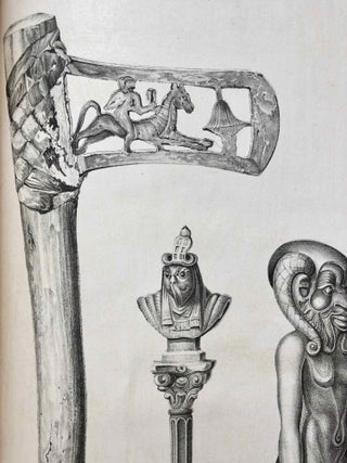A series of highly finished engravings, by P.Q. Visconti, comprising a few of the principal objects in a collection of Egyptian antiquities, the property of Giovanni d'Athanasi, by whom the greater portion have been discovered.[newline]M7149-22.jpg
