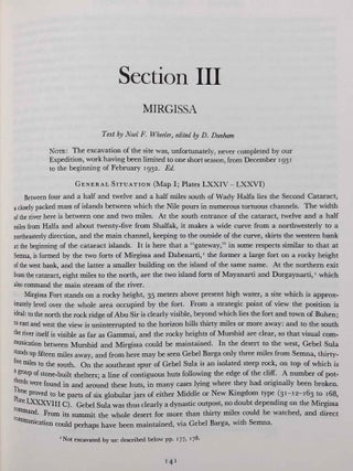 Second cataract forts. Vol. I: Semna - Kumma, excavated by George Andrew Reisner. Vol. II: Uronarti; Shalfak; Mirgissa, excavated by George Andrew Reisner and Noel F. Wheeler (complete set)