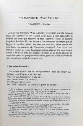 Ritual and sacrifice in the ancient Near East. Proceedings of the international conference organized by the Katholieke Universiteit Leuven from the 17th to the 20th of April 1991[newline]M7157-05.jpg