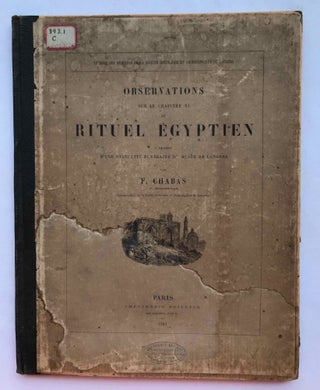 Item #M7170 Observations sur le chapitre VI du rituel égyptien, à propos d'une statuette...
